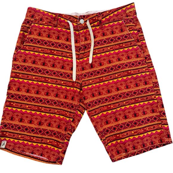 Altamont 2013 Exhiled Short Grunge Cotton Vintage Skater Tribal Drawstring Sz 33 - Picture 1 of 16